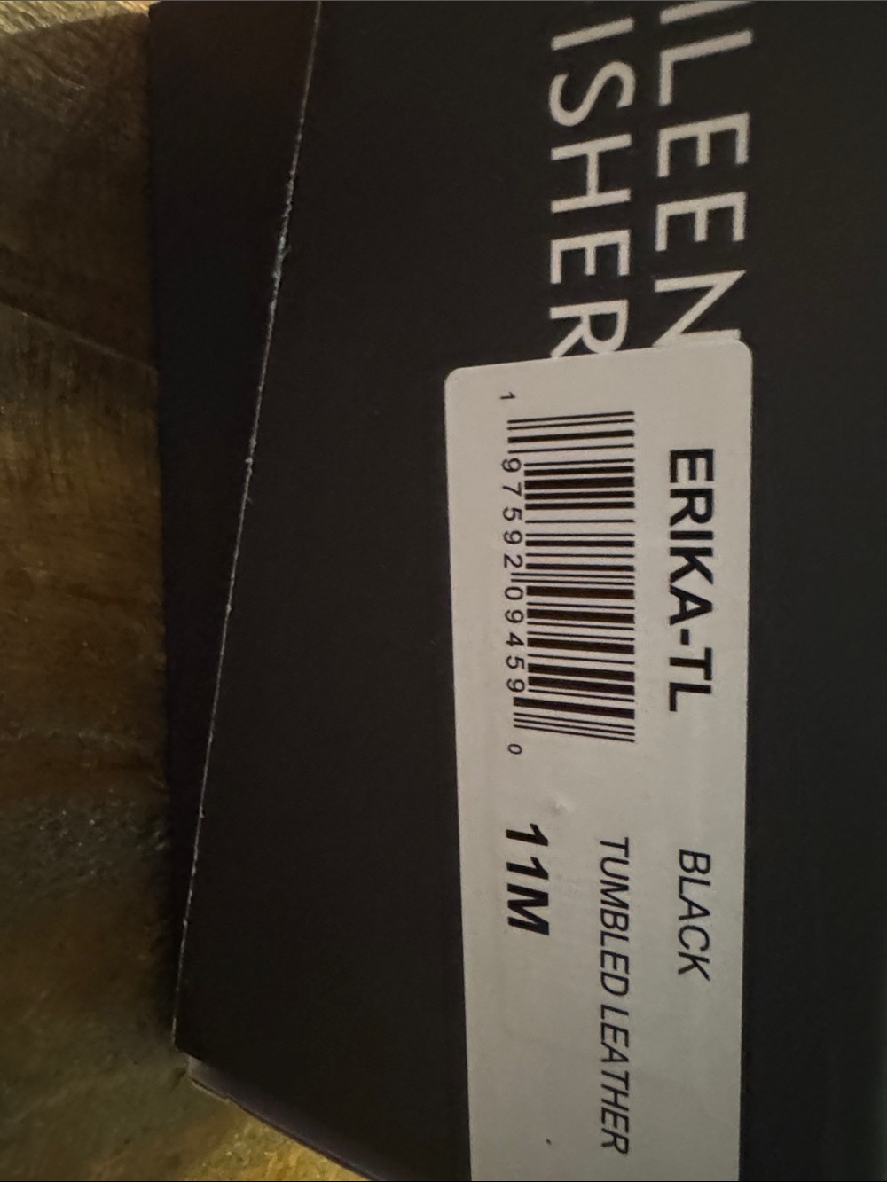 Eileen Fisher Black Erika Leather Crisscross Thong Sandal 11M New in box - Picture 6 of 9
